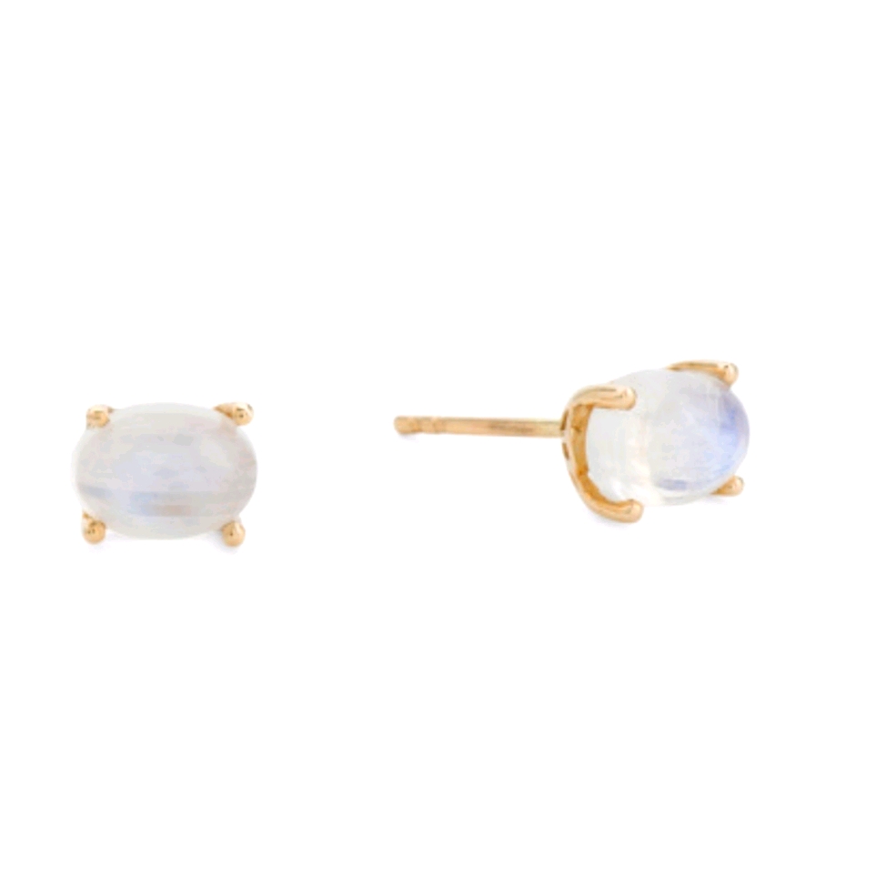 14k Gold Moonstone Earrings Nwt